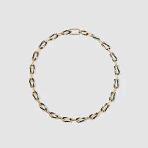 BLACK FIVE DIAMOND FRUIT HOOPS NECKLACE>Boochier New