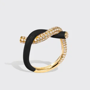 BLACK FRUIT HOOPS DIAMOND RING>Boochier Discount