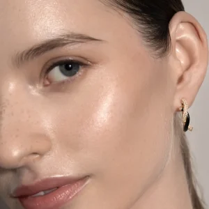 BLACK FRUIT HOOPS EARRINGS>Boochier Sale