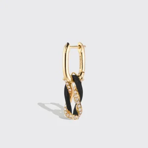 BLACK FRUIT HOOPS MONO EARRING>Boochier Online