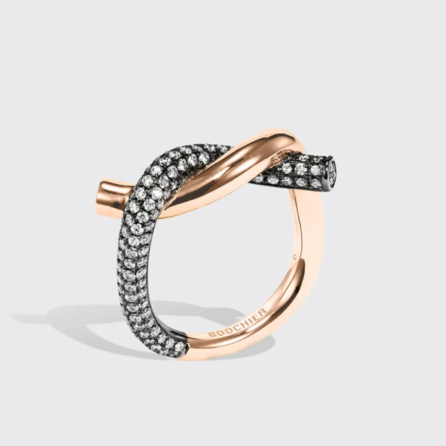 black_goldrose_gold_half__0.webp BLACK GOLD-ROSE GOLD HALF DIAMOND TIES RING>Boochier Clearance