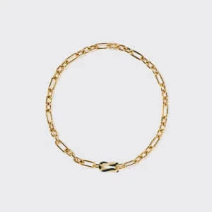 BLACK JUMBO FRUIT HOOPS PENDANT CHAIN NECKLACE [DETACHABLE]>Boochier Clearance