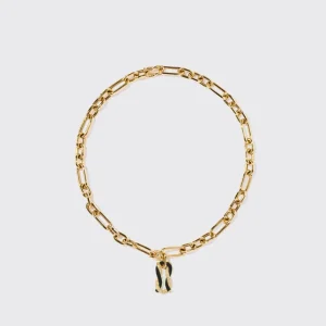 BLACK JUMBO FRUIT HOOPS PENDANT CHAIN NECKLACE [DETACHABLE]>Boochier Clearance