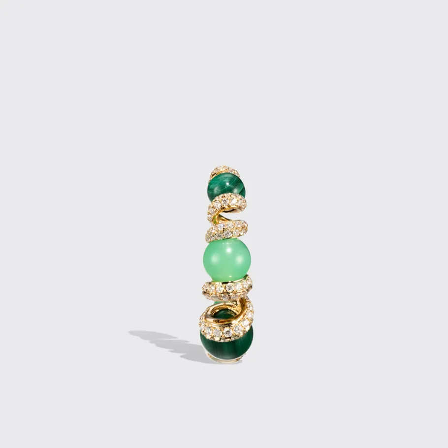 chrysoprase__malachite_ye_1-1.webp CHRYSOPRASE & MALACHITE YELLOW GOLD DIAMOND GUMBALL SLINKEE EARRINGS>Boochier Online