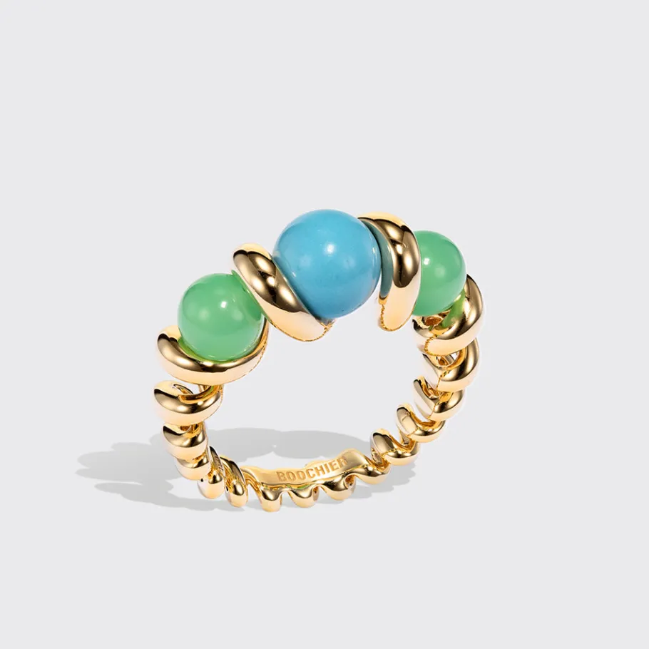 chrysoprase__turquoise_sl_0.webp CHRYSOPRASE & TURQUOISE SLINKEE GUMBALL RING>Boochier Clearance