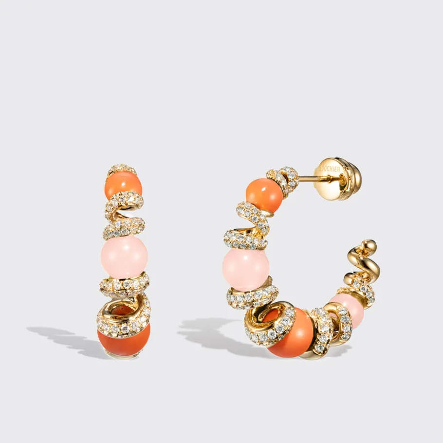 coral__pink_opal_yellow_g_0-1.webp CORAL & PINK OPAL YELLOW GOLD DIAMOND GUMBALL SLINKEE EARRINGS>Boochier New
