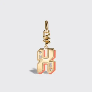 CORAL NOSTALGIA LETTER CHARM>Boochier Hot