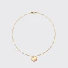 CORAL YELLOW GOLD HEART NECKLACE>Boochier Sale