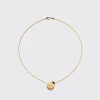 CORAL YELLOW GOLD LADYBUG NECKLACE>Boochier Hot