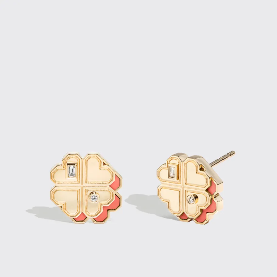 coral_yellow_gold_mini_cl_0.webp CORAL YELLOW GOLD MINI CLOVER LEAF STUDS>Boochier Fashion