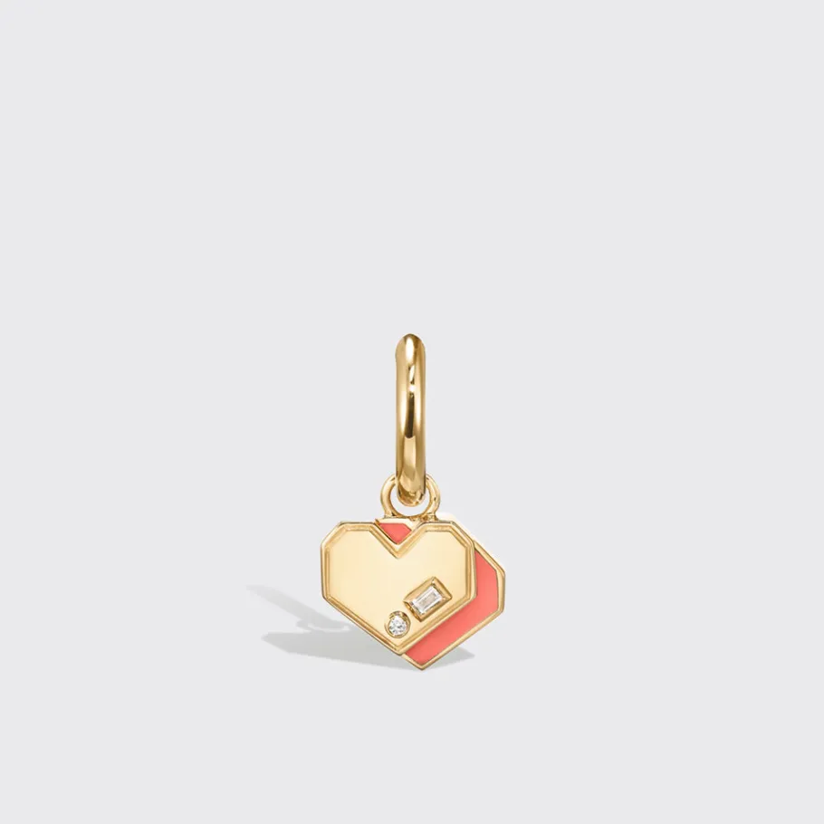 coral_yellow_gold_mini_he_0-1.webp CORAL YELLOW GOLD MINI HEART HOOP MONO EARRING>Boochier Best