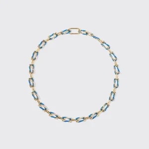 DARK BLUE FIVE DIAMOND FRUIT HOOPS NECKLACE>Boochier Discount