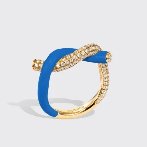 DARK BLUE FRUIT HOOPS DIAMOND RING>Boochier Best