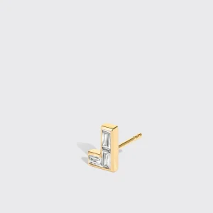 DIAMONDS YELLOW GOLD ARCADE MONO STUD (L SHAPE)>Boochier Hot