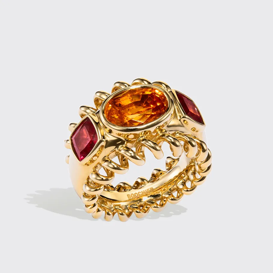 fanta_garnet__rubellite_s_0.webp FANTA GARNET & RUBELLITE SLINKEE ICON RING>Boochier Hot