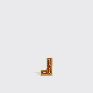 FANTA GARNET YELLOW GOLD ARCADE MONO STUD (L SHAPE)>Boochier Fashion