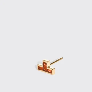 FANTA GARNET YELLOW GOLD ARCADE MONO STUD (T SHAPE)>Boochier New