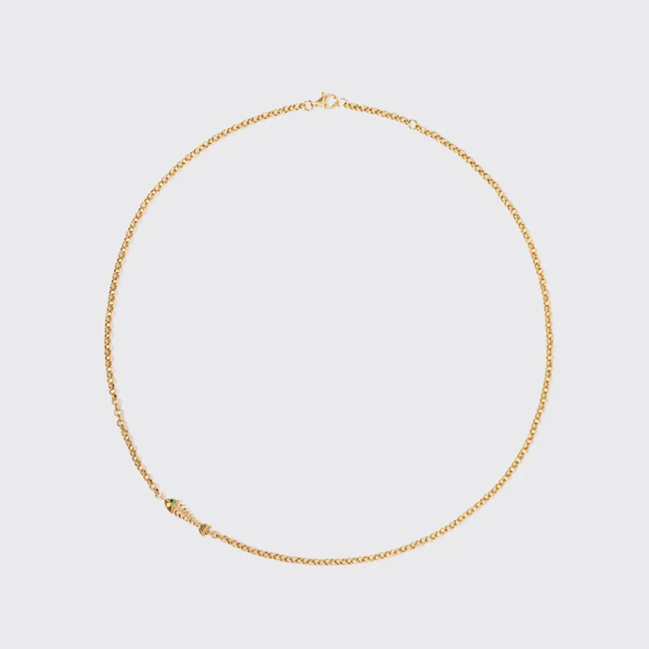 fish_bone_green_garnet_ne_0.webp FISH BONE GREEN GARNET NECKLACE>Boochier Outlet