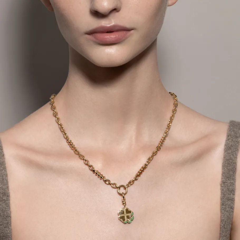 green_turquoise_yellow_go_1-4.webp GREEN TURQUOISE YELLOW GOLD CLOVER LEAF CHARM>Boochier Best