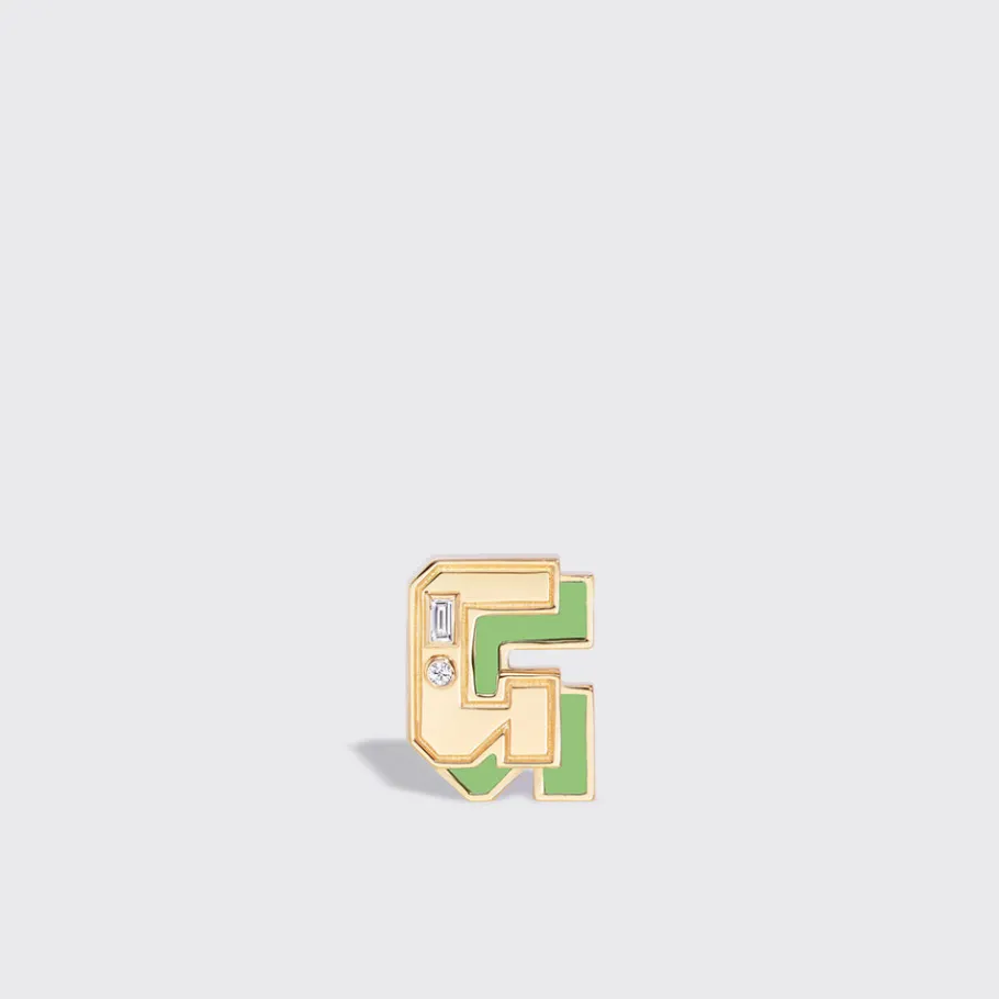 green_turquoise_yellow_go_6.webp GREEN TURQUOISE YELLOW GOLD MINI LETTER MONO STUD>Boochier Online