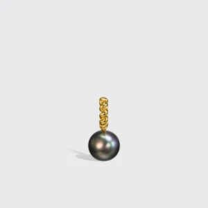 GREY PEARL YELLOW GOLD BEACHING PENDANT>Boochier Clearance