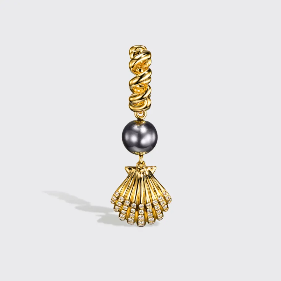 grey_pearl_yellow_gold_be_2-1.webp GREY PEARL YELLOW GOLD BEACHING SHELL DROP DIAMOND HUGGIE EARRINGS>Boochier Hot