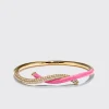HOT PINK FRUIT HOOPS DIAMOND BANGLE>Boochier Online