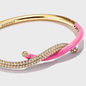 HOT PINK FRUIT HOOPS DIAMOND BANGLE>Boochier Online
