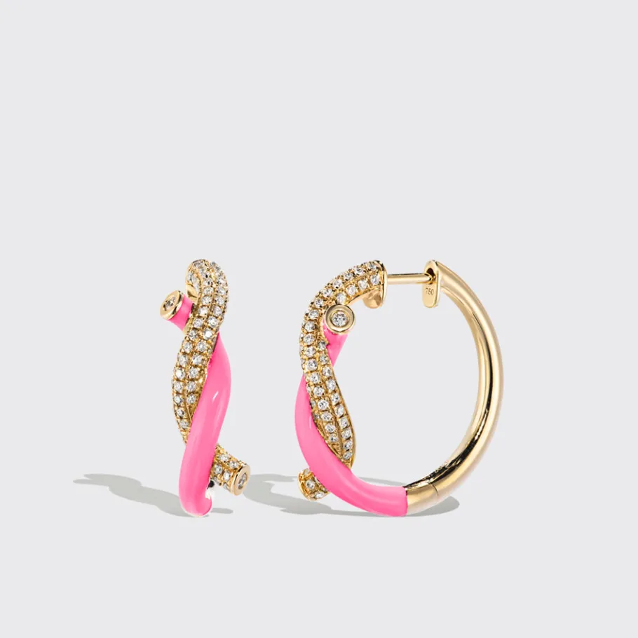 hot_pink_fruit_hoops_earr_0.webp HOT PINK FRUIT HOOPS EARRINGS>Boochier Clearance