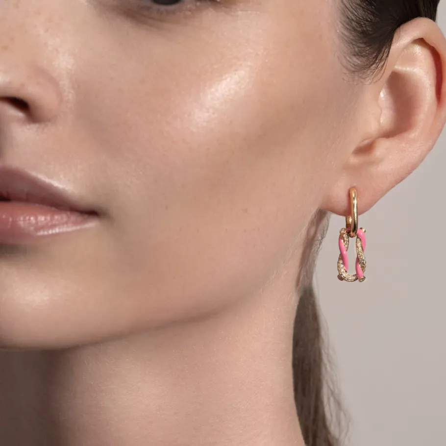 hot_pink_fruit_hoops_mono_1.webp HOT PINK FRUIT HOOPS MONO EARRING>Boochier Online