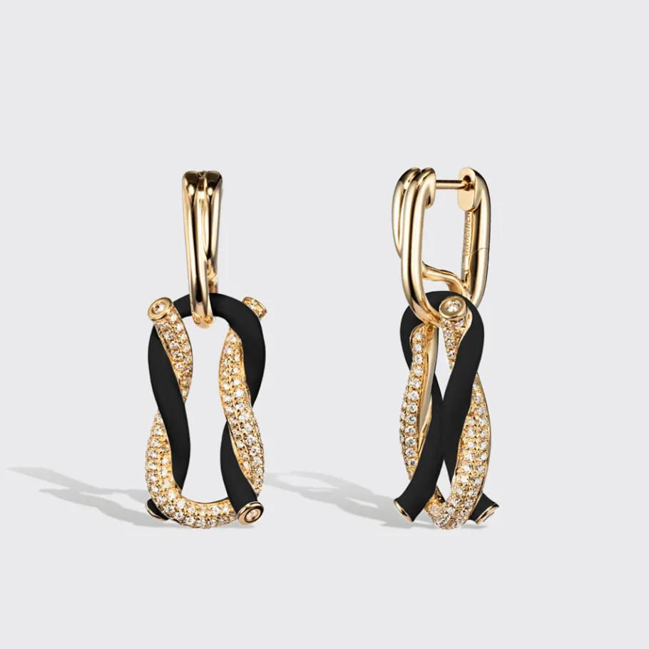 jumbo_black_half_diamond__0.webp JUMBO BLACK HALF DIAMOND FRUIT HOOPS BUCKLE EARRINGS>Boochier Discount