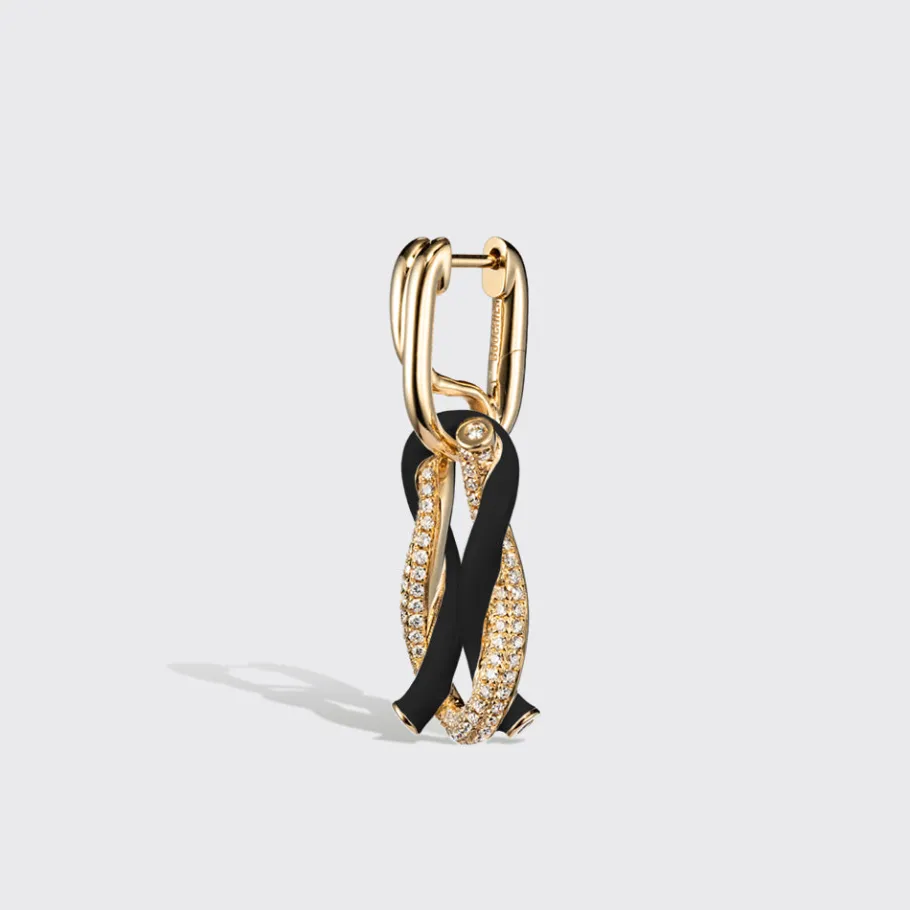 jumbo_black_half_diamond__2.webp JUMBO BLACK HALF DIAMOND FRUIT HOOPS BUCKLE EARRINGS>Boochier Discount