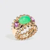 JUMBO CHRYSOPRASE & PINK SAPPHIRE SLINKEE ICON RING>Boochier Fashion