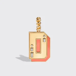 JUMBO CORAL NOSTALGIA LETTER PENDANT>Boochier Best