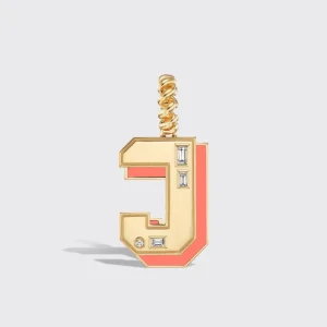 JUMBO CORAL NOSTALGIA LETTER PENDANT>Boochier Best