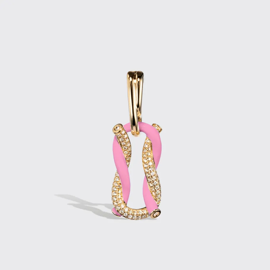 jumbo_light_pink_half_dia_1.webp JUMBO LIGHT PINK HALF DIAMOND FRUIT HOOPS BUCKLE EARRINGS>Boochier Clearance