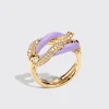 JUMBO LILAC FRUIT HOOPS BUCKLE RING>Boochier New