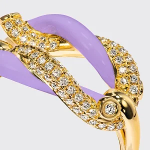 JUMBO LILAC FRUIT HOOPS BUCKLE RING>Boochier New