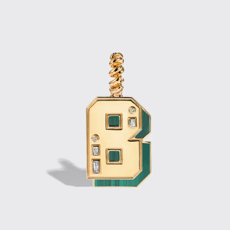 jumbo_malachite_nostalgia_1.webp JUMBO MALACHITE NOSTALGIA LETTER PENDANT>Boochier Hot