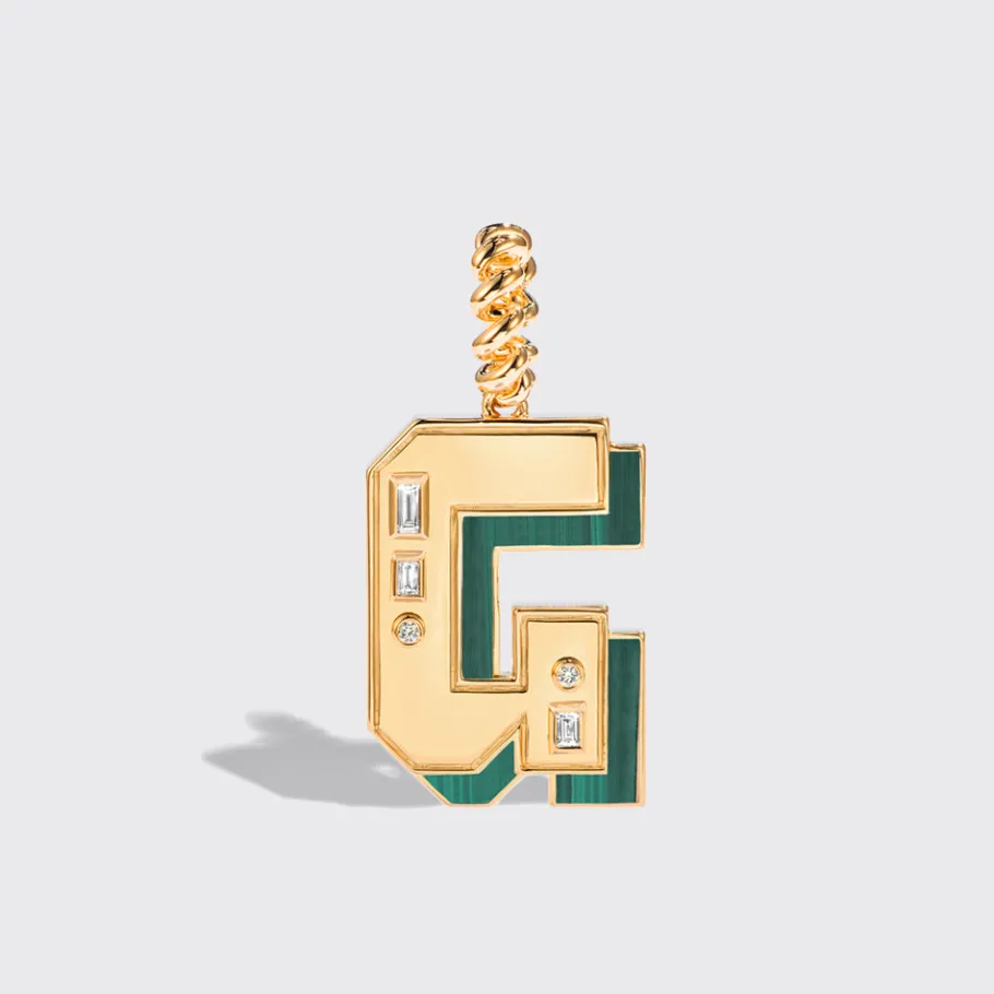 jumbo_malachite_nostalgia_3.webp JUMBO MALACHITE NOSTALGIA LETTER PENDANT>Boochier Hot
