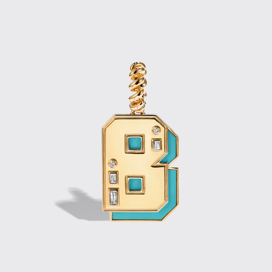 jumbo_turquoise_nostalgia_2.webp JUMBO TURQUOISE NOSTALGIA LETTER PENDANT>Boochier Outlet