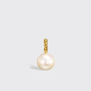 JUMBO WHITE PEARL YELLOW GOLD BEACHING PENDANT>Boochier Outlet