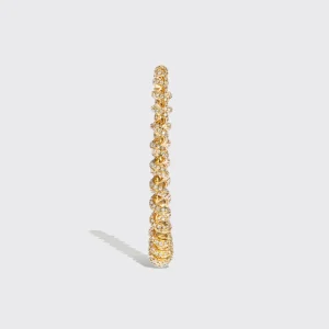 JUMBO YELLOW GOLD DIAMOND SLINKEE EARRINGS>Boochier Clearance
