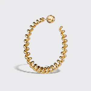 JUMBO YELLOW GOLD SLINKEE EARRINGS>Boochier Clearance