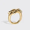 JUMBO YELLOW GOLD TIES RING>Boochier Fashion