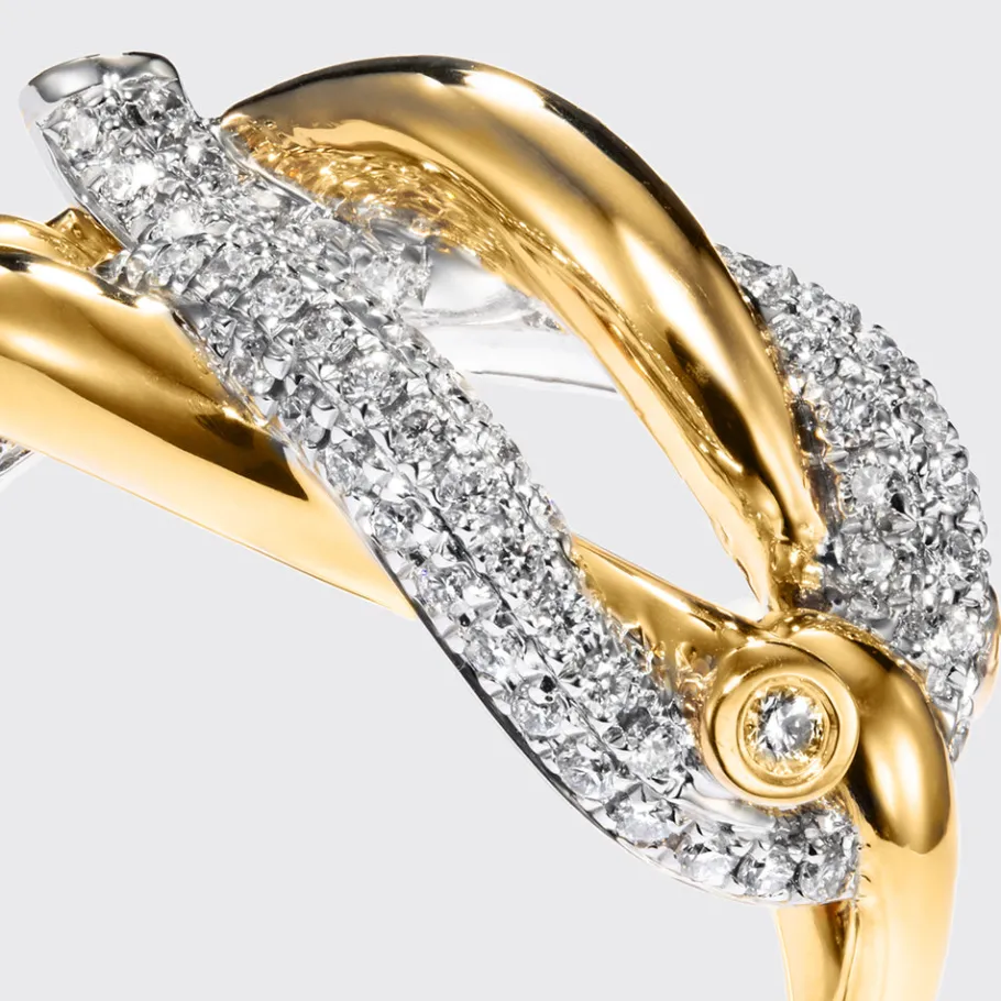 jumbo_yellow_goldwhite_go_2.webp JUMBO YELLOW GOLD-WHITE GOLD HALF DIAMOND TIES BUCKLE RING>Boochier Sale