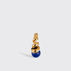 LAPIS SMALL YELLOW GOLD GUMBALL SLINKEE EARRINGS>Boochier Fashion