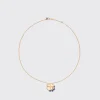 LAPIS YELLOW GOLD CLOVER LEAF NECKLACE>Boochier Sale