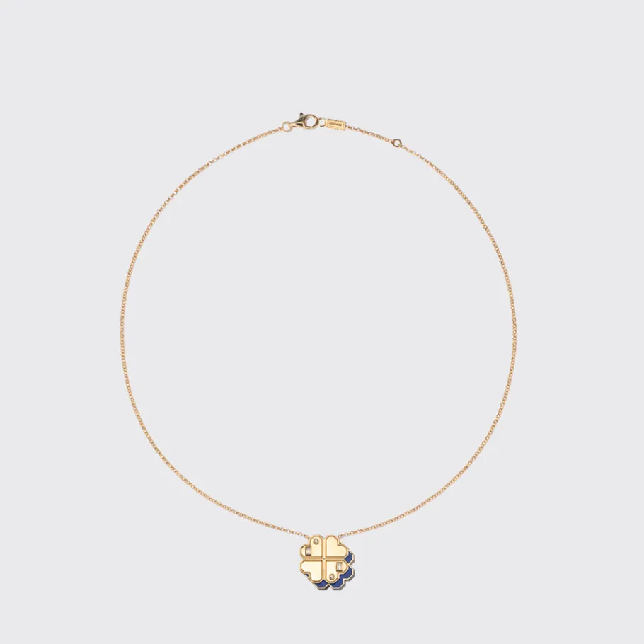 lapis_yellow_gold_clover__0-1.webp LAPIS YELLOW GOLD CLOVER LEAF NECKLACE>Boochier Sale