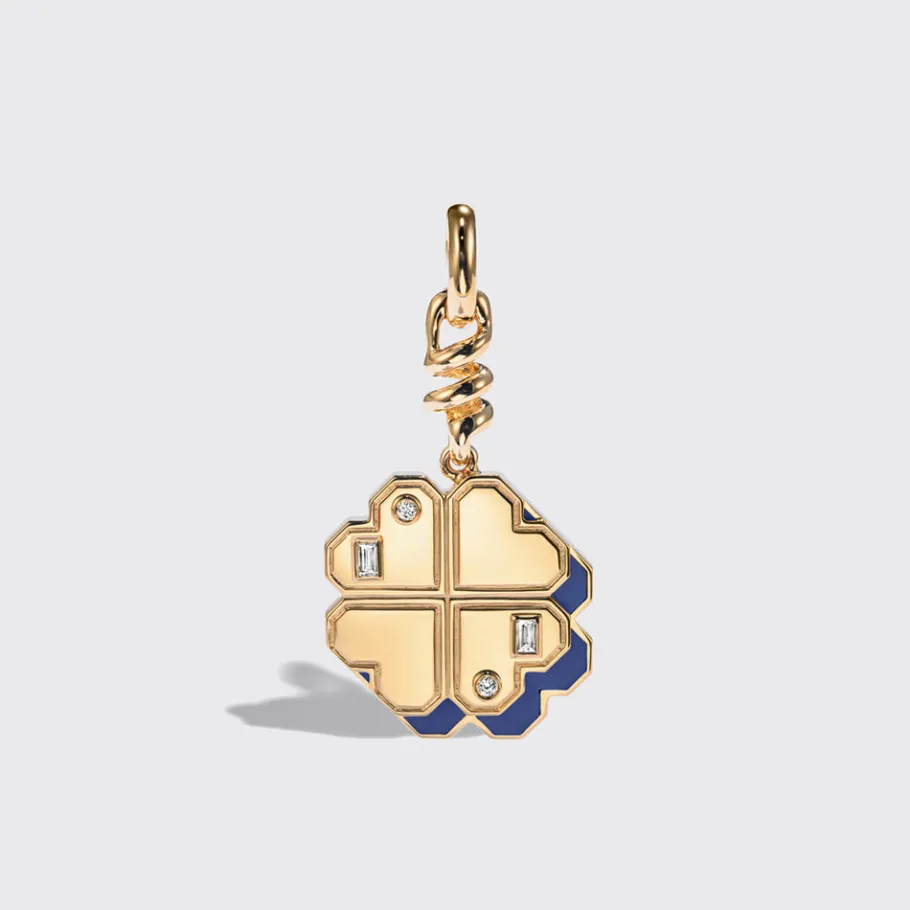 lapis_yellow_gold_clover__0-2.webp LAPIS YELLOW GOLD CLOVER LEAF CHARM>Boochier Hot